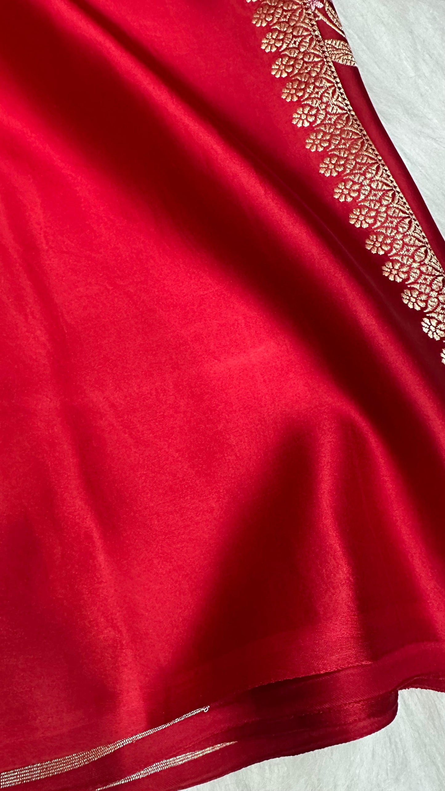 Mahroon pure silk handloom banarasi mashru saree