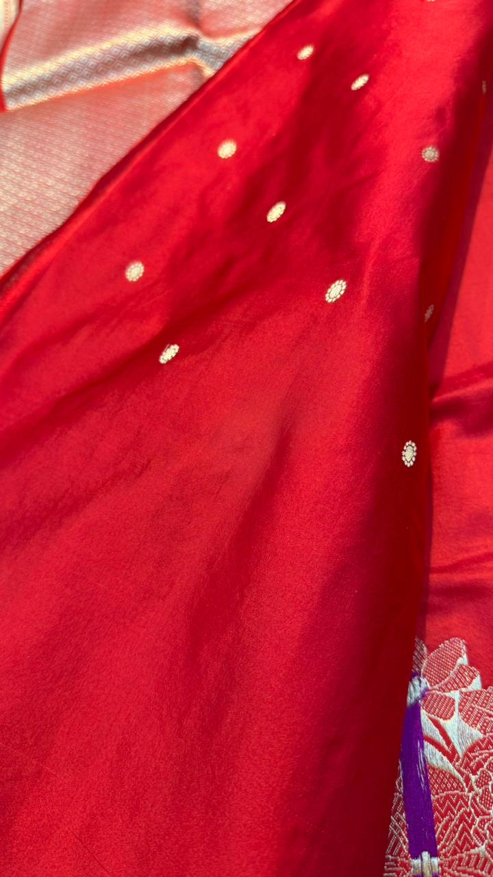 Handwoven Pure Mashru Silk Saree