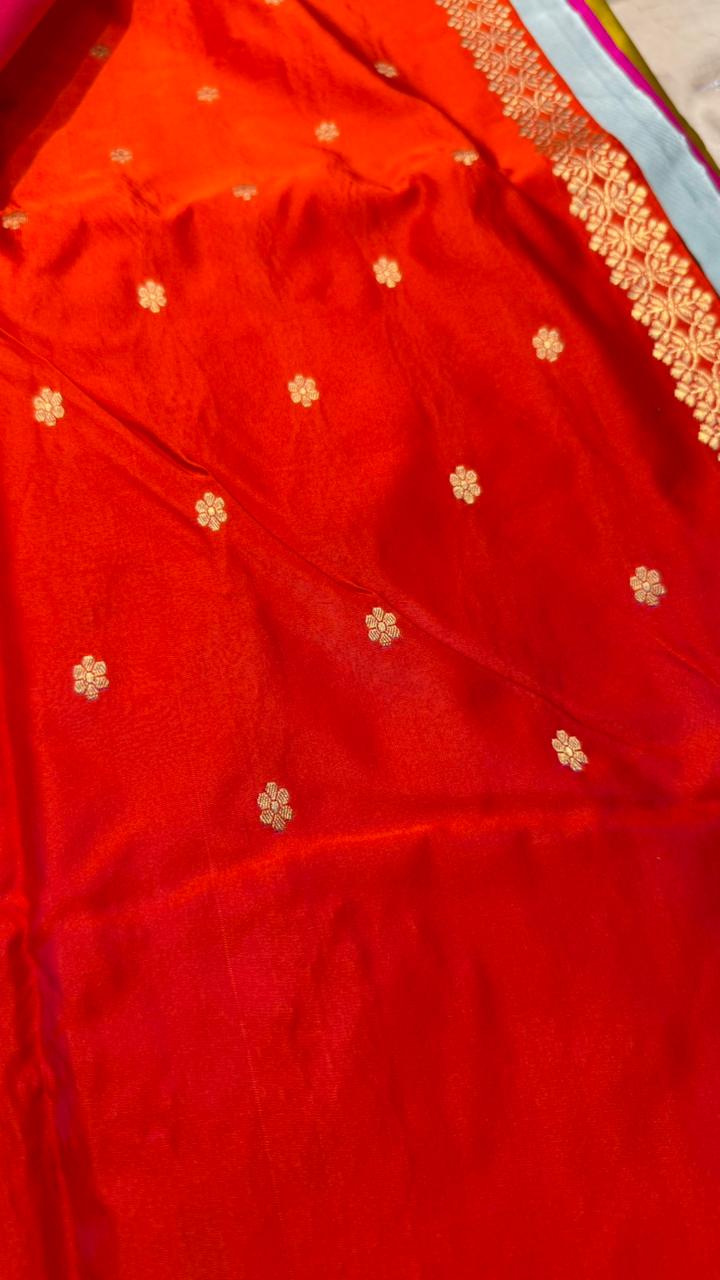 Handwoven Pure Mashru Silk Saree