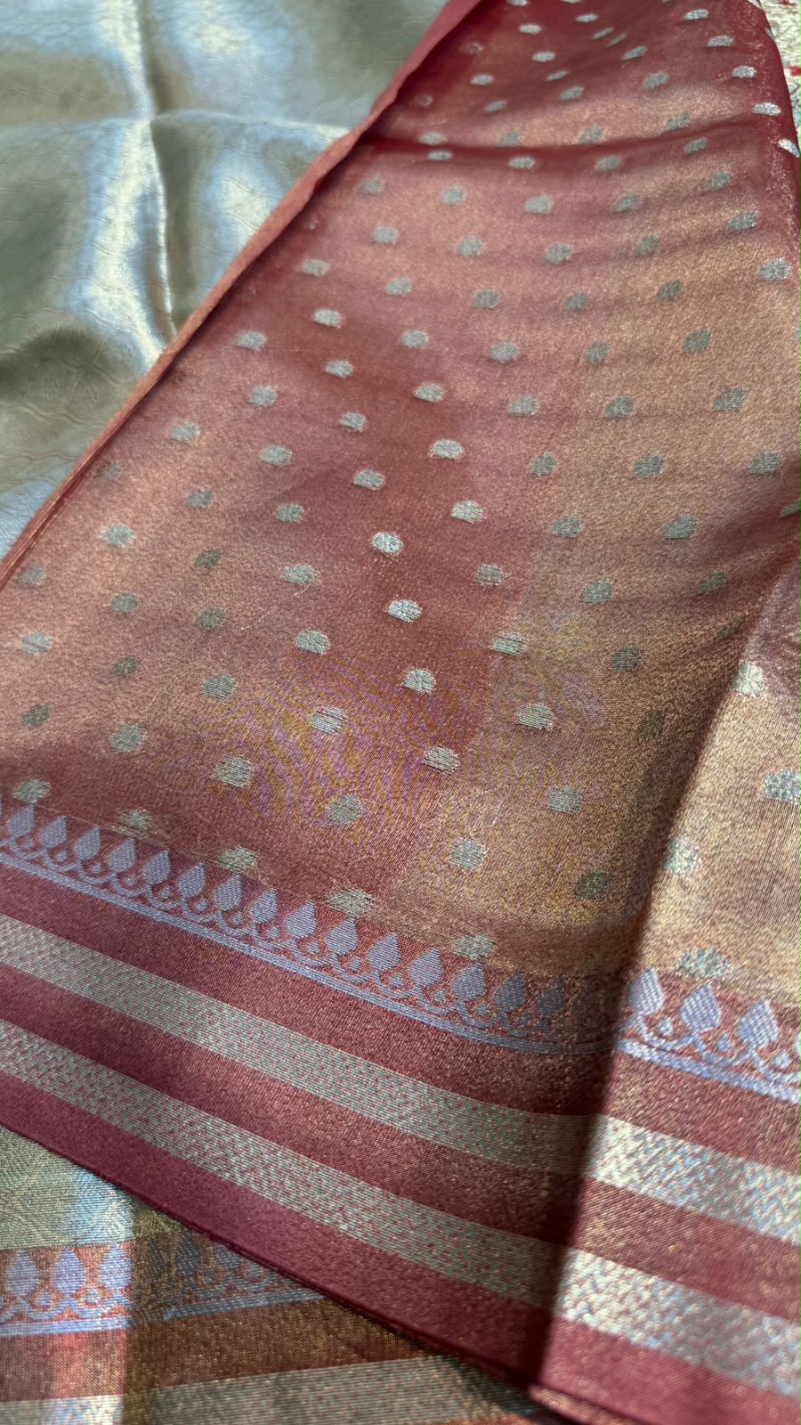 Pure Banarasi Tissue Silk Brocade Zari Mina Work Saree