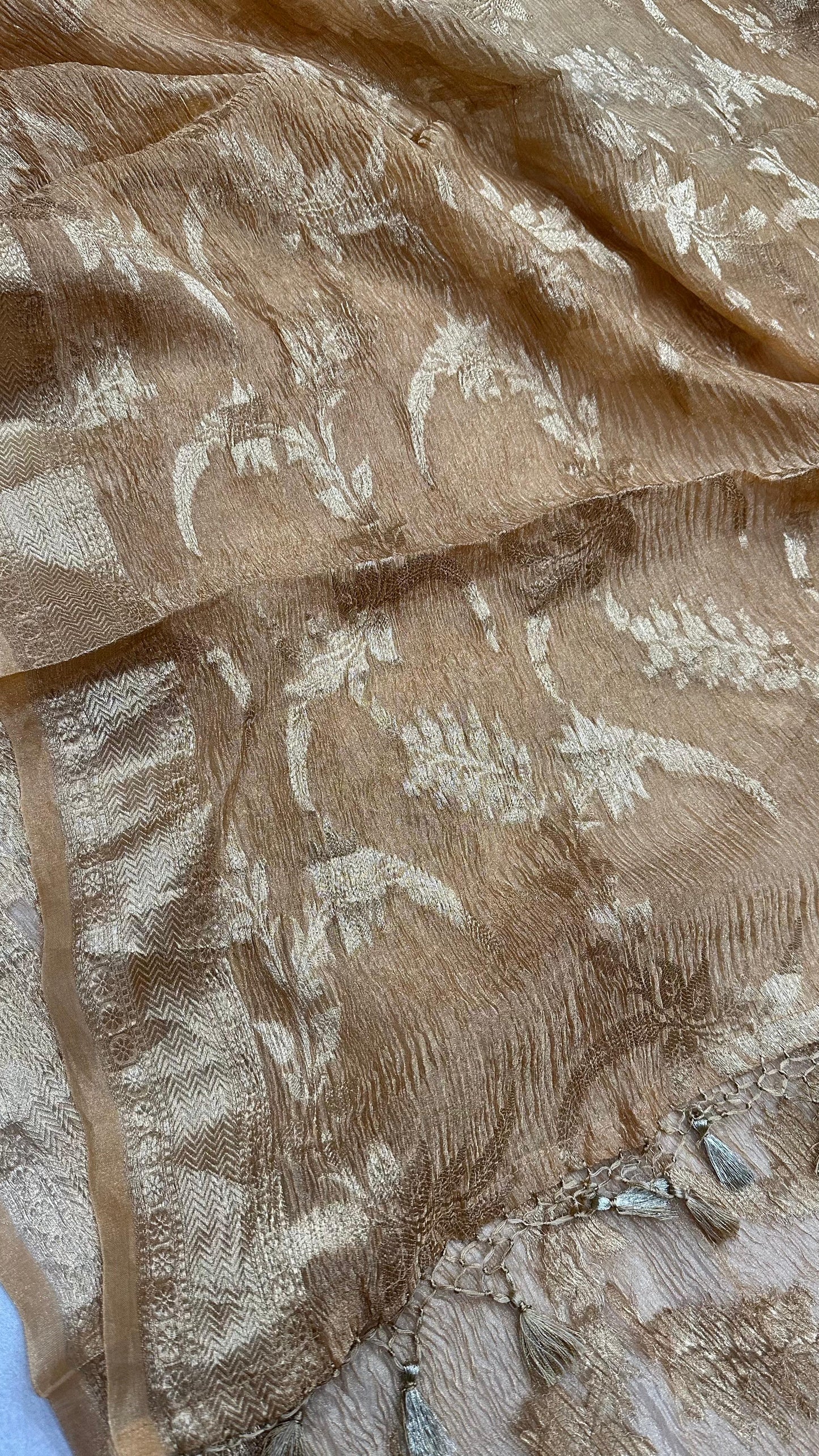 Pure Tissu Silk Crushed Dupatta