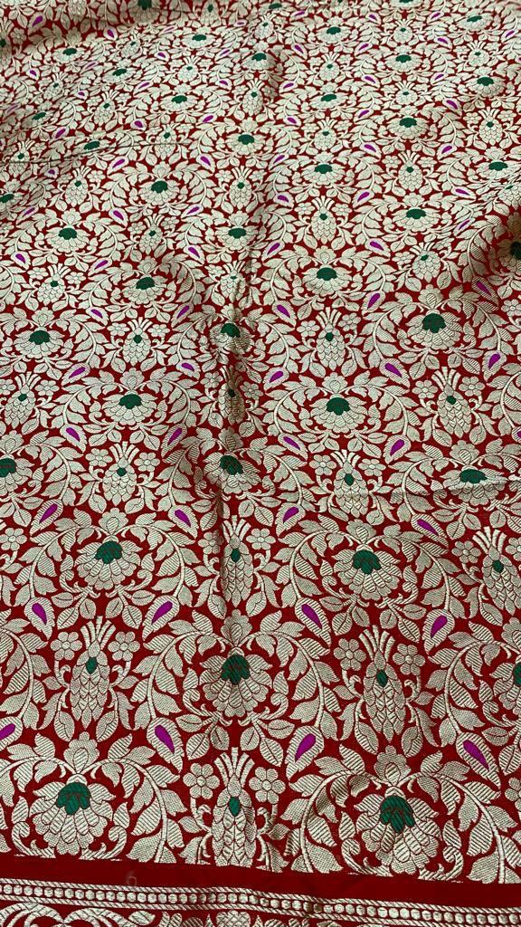 Handloom Weaving Pure Banarasi Bridal Lehenga