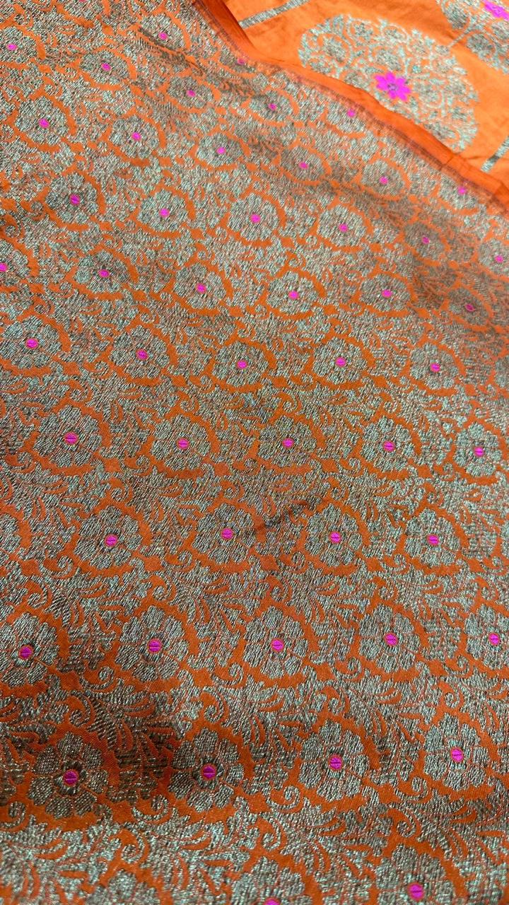 Handloom Weaving Pure Banarasi Bridal Lehenga