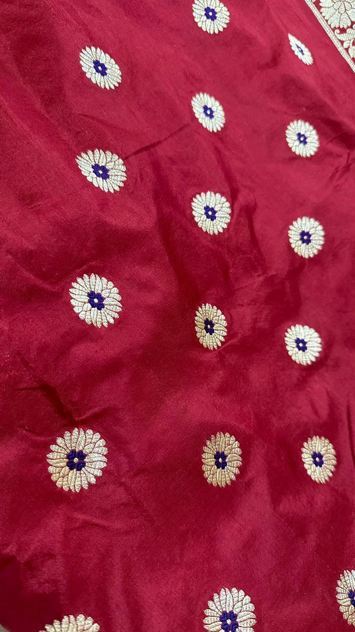 Handloom Weaving Pure Banarasi Bridal Lehenga