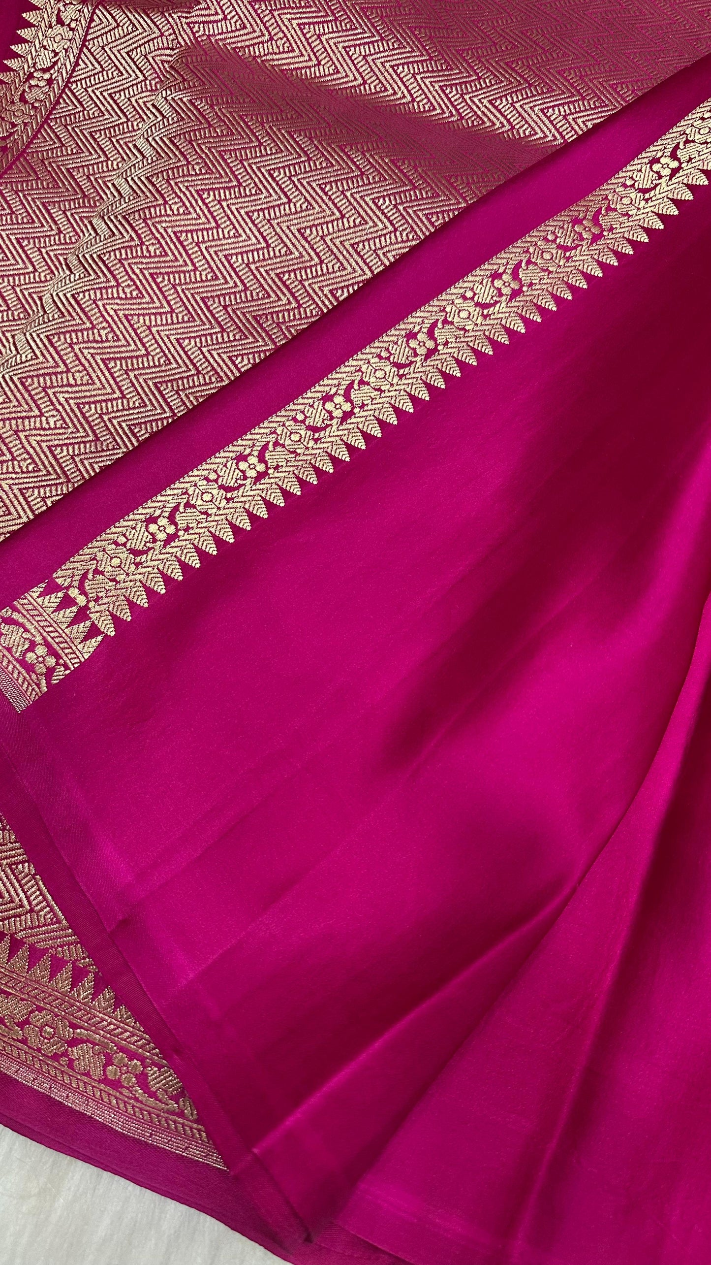 Marganta Mashru silk handloom banarasi saree