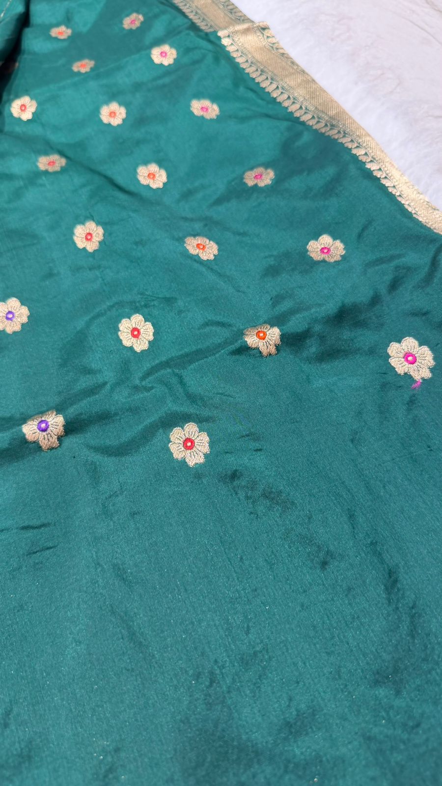 handwoven Pure katan silk kaduwa weave saree