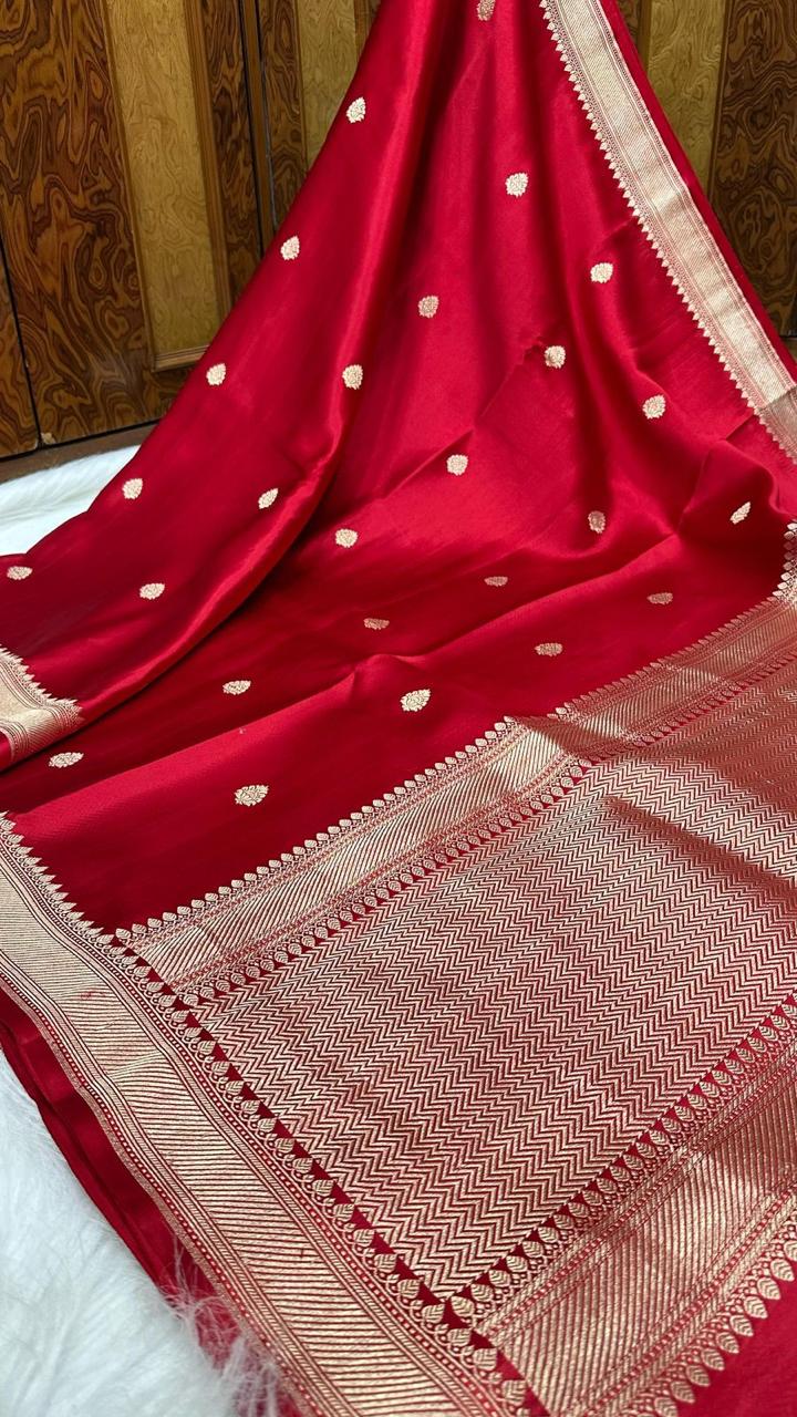Handwoven Pure Mashru Silk Saree