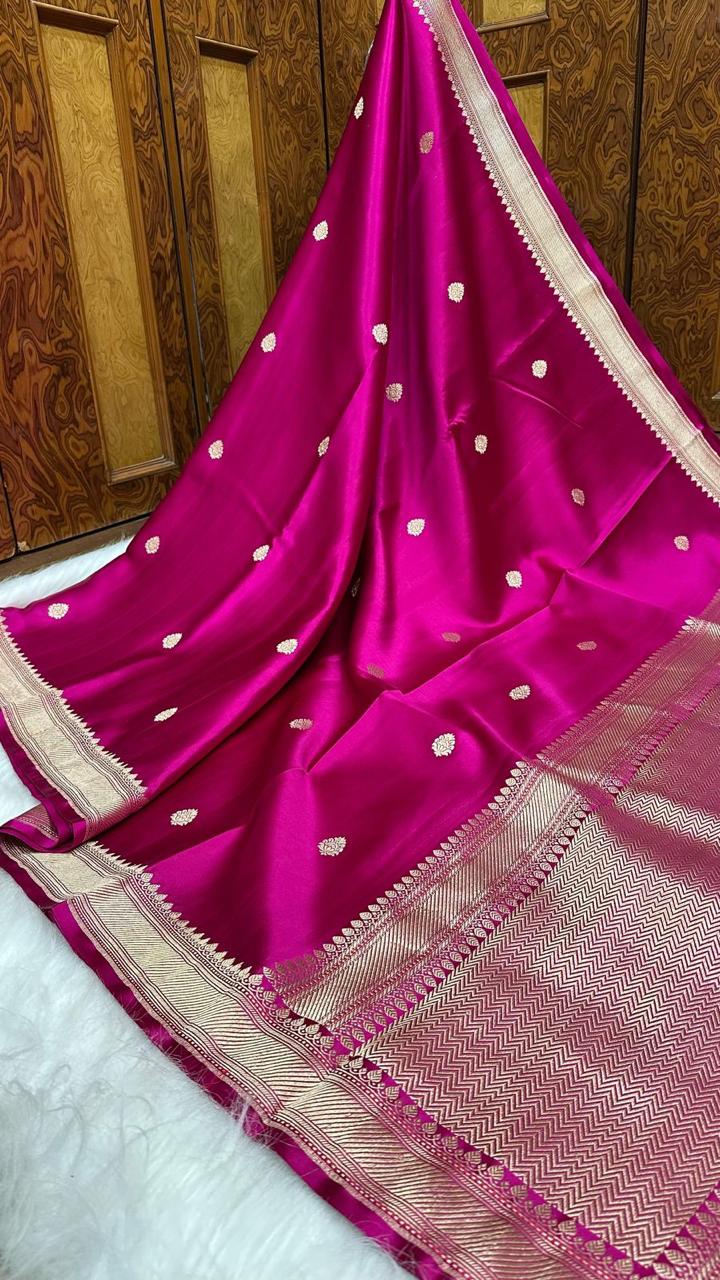 Handwoven Pure Mashru Silk Saree