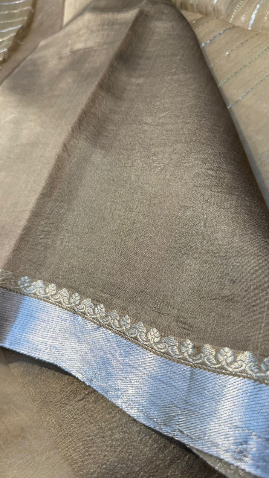 Pure Banarasi Soft Organza Silk Zari lines zari border saree