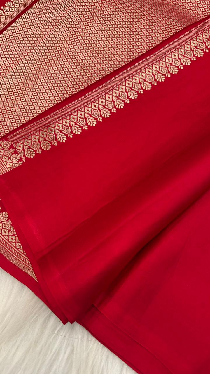 Pure Mashru Silk Small Zari Border Boota Saree