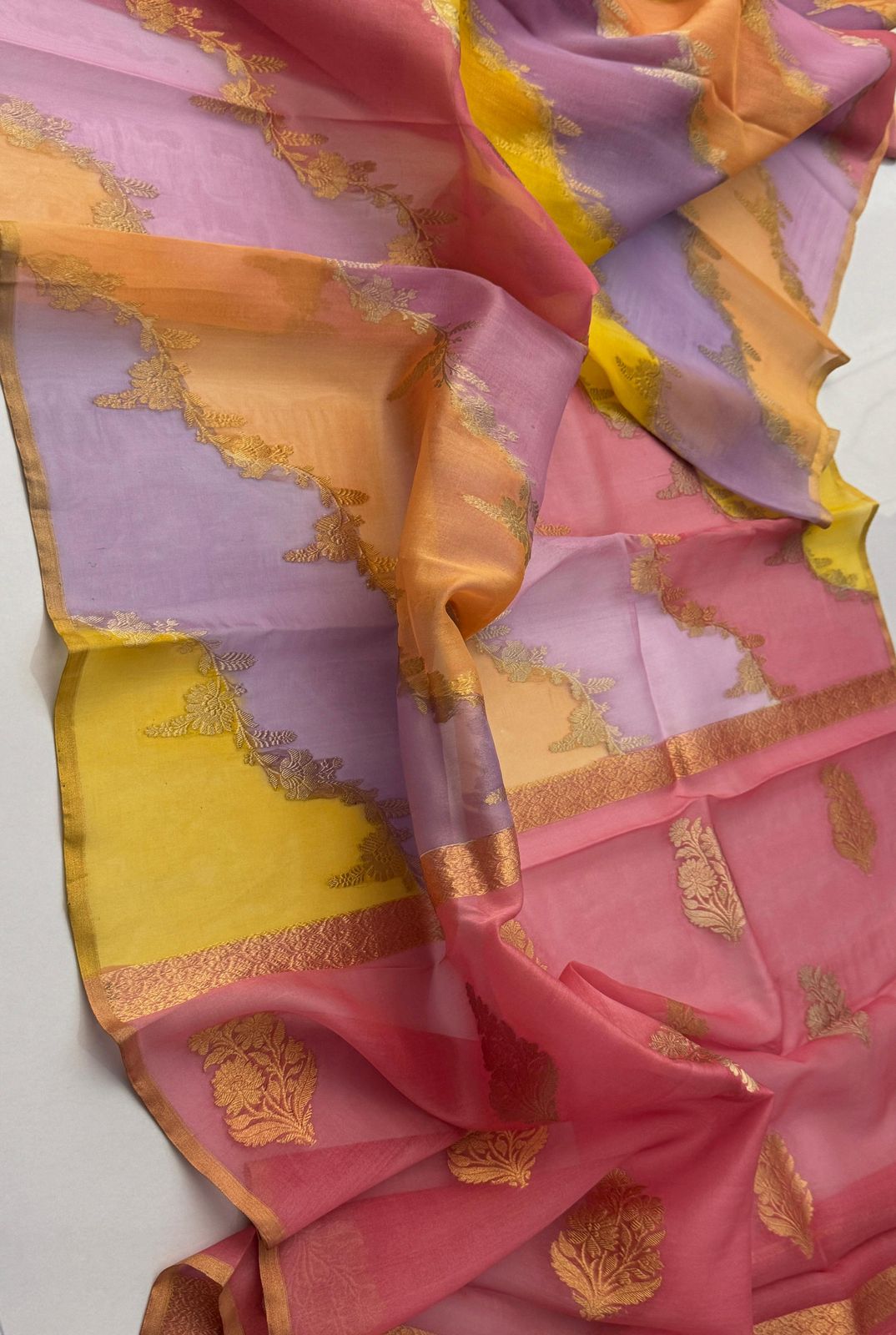 Exclusive Pure Handloom Banarasi Kora organza silk sarees