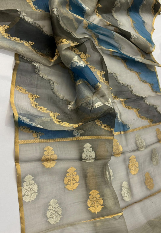 Exclusive Pure Handloom Banarasi Kora organza silk sarees