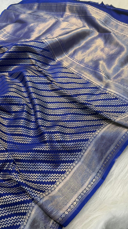 Handwoven Pure Mashru Silk Brocade Saree