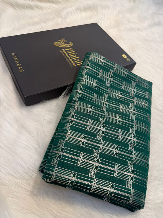 Handwoven Pure Mashru Silk Brocade Saree