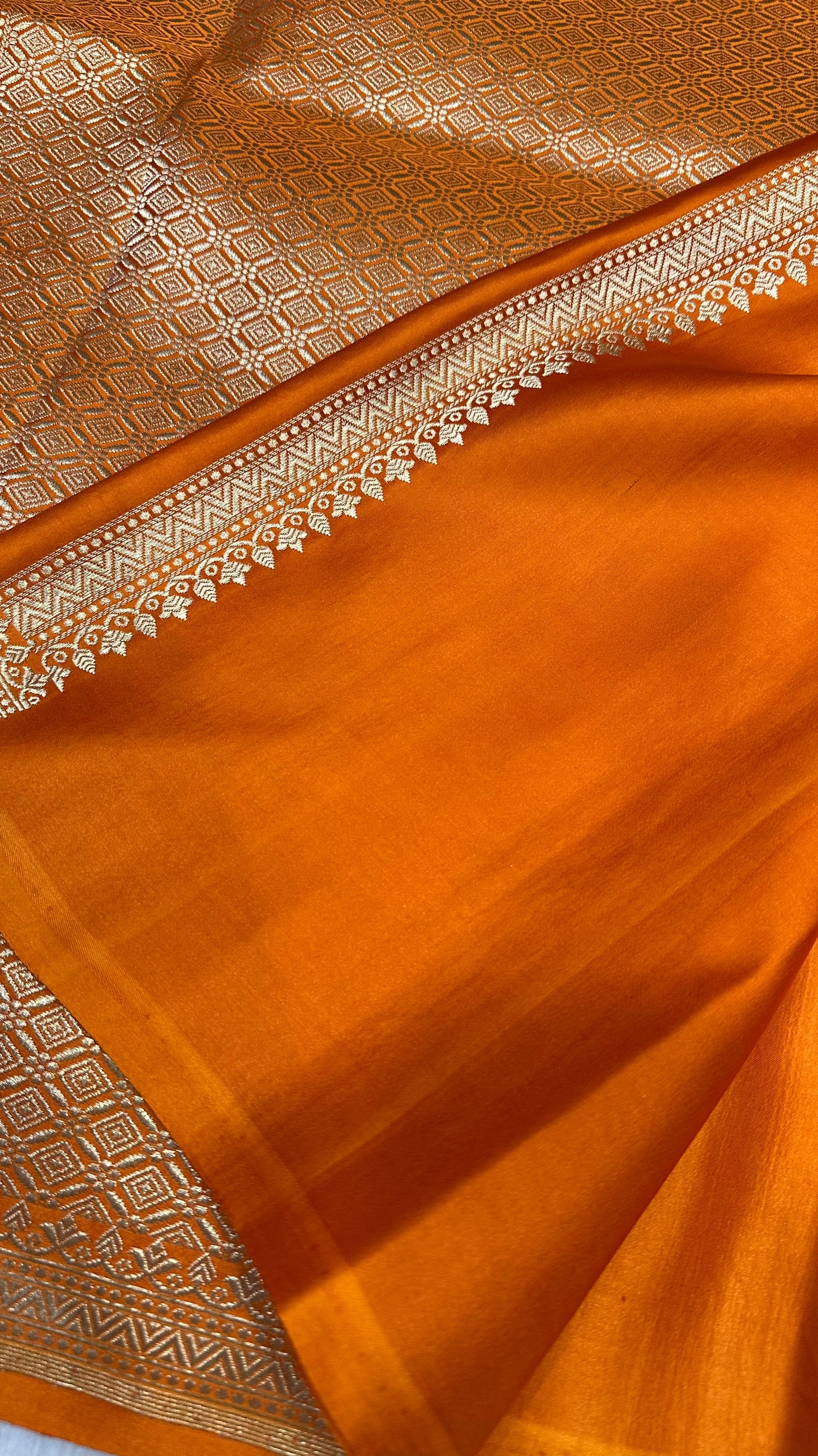 Musterd Gold pure silk handloom banarasi mashru saree