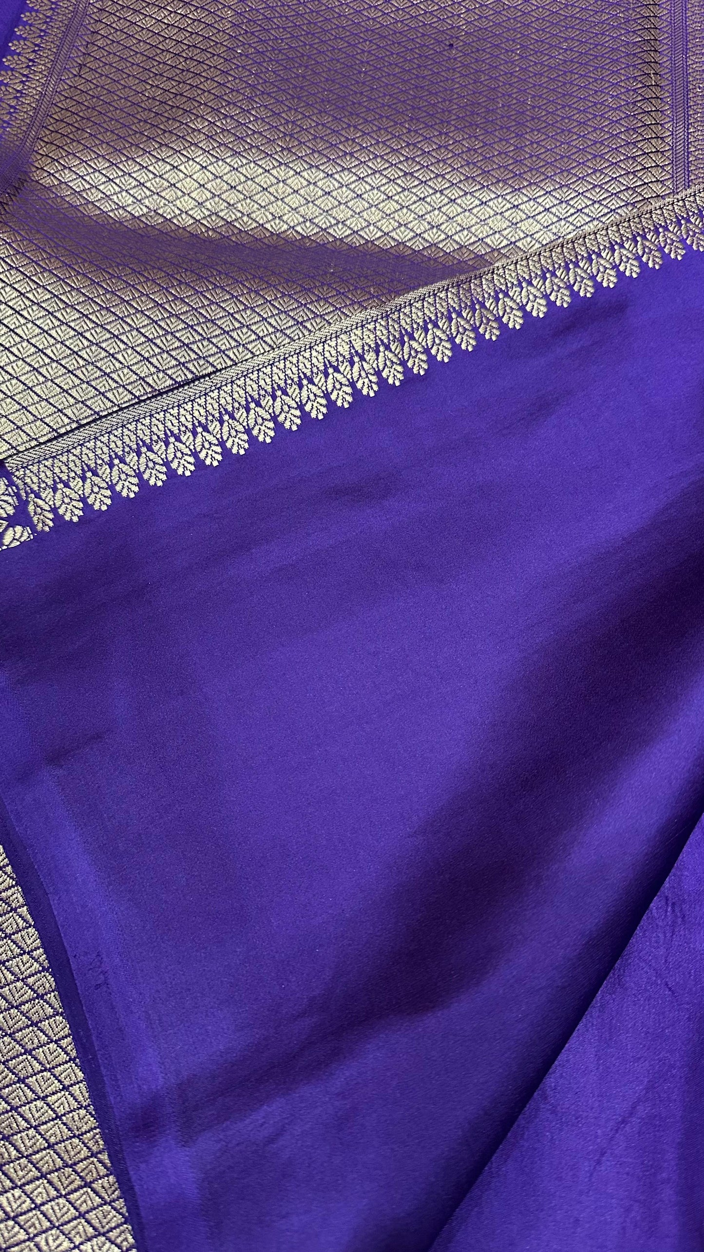 Navi Blue pure silk handloom banarasi mashru saree