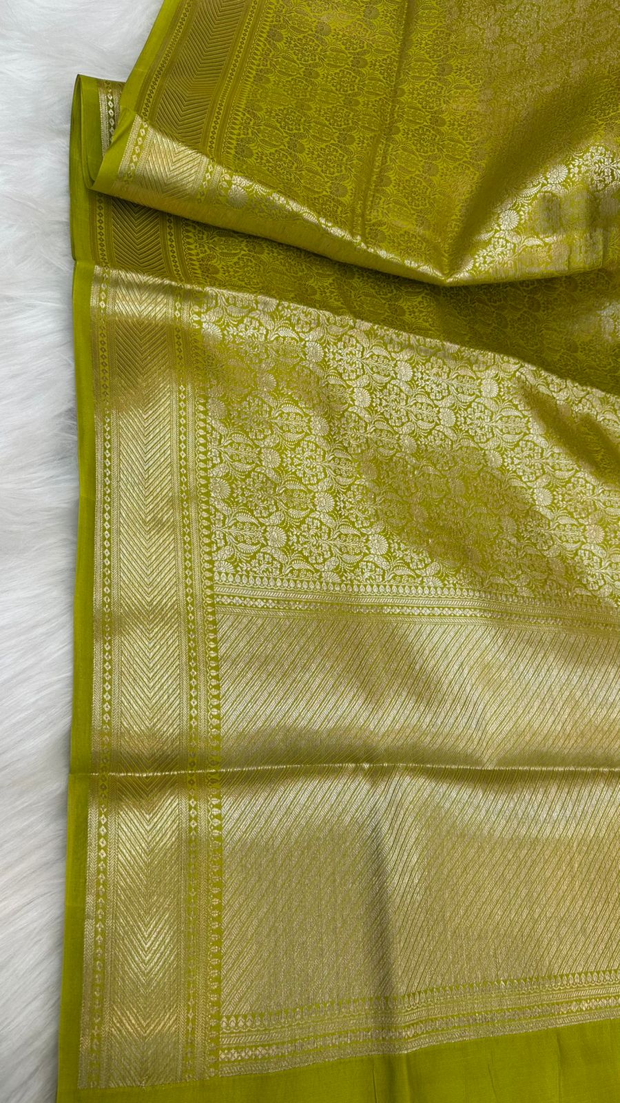 Pure Raw Mango Silk Zari Brocade Design Saree
