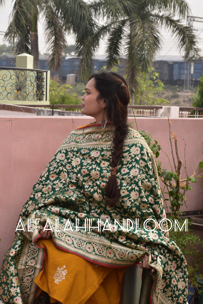 Handloom Pure Banarasi Katan Silk Dupatta