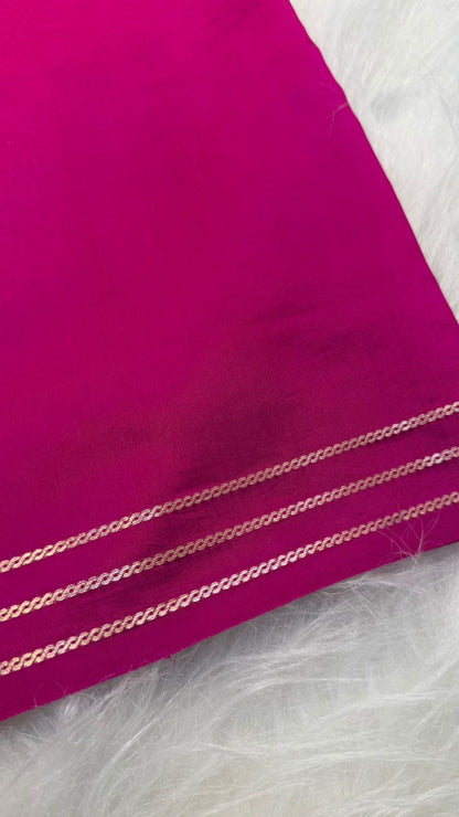 Handloom Pure Banarasi Dot Zari Buta Soft Silk Saree