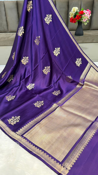 Handwoven Pure Mashru Silk Saree