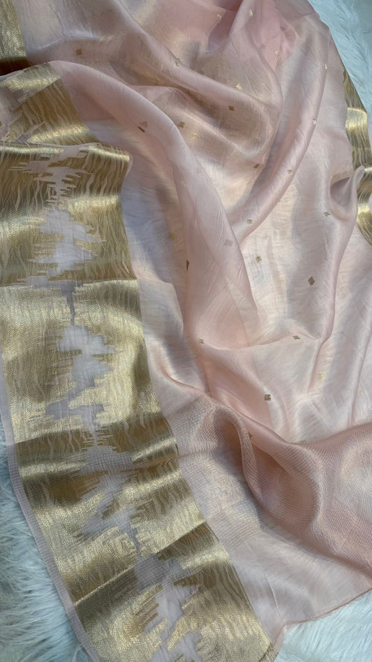 Pure Organza Silk Zari Buti Saree