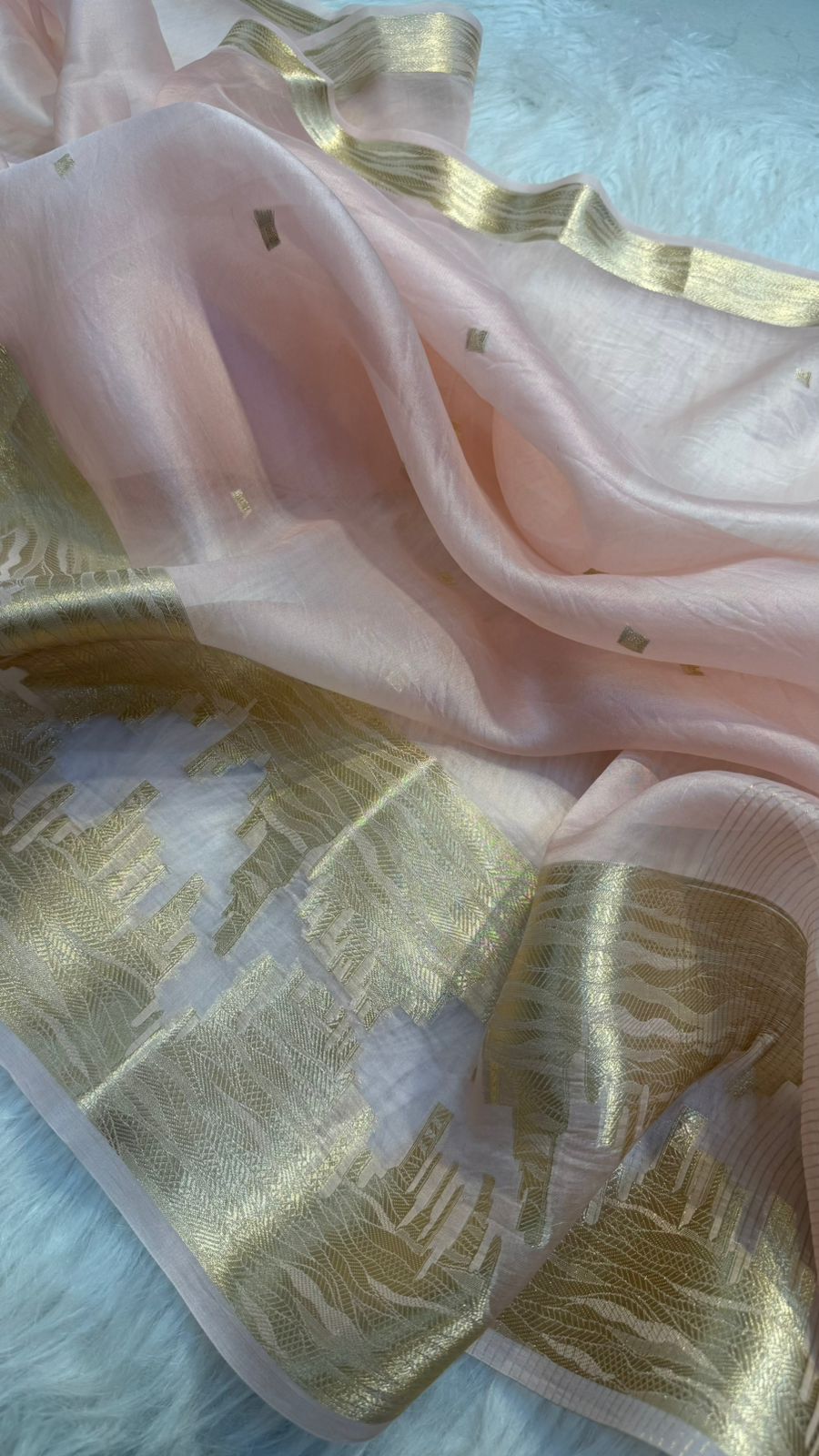 Pure Organza Silk Zari Buti Saree