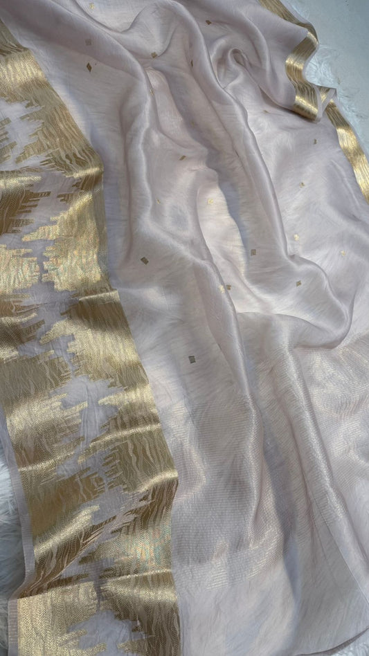 Pure Organza Silk Zari Buti Saree