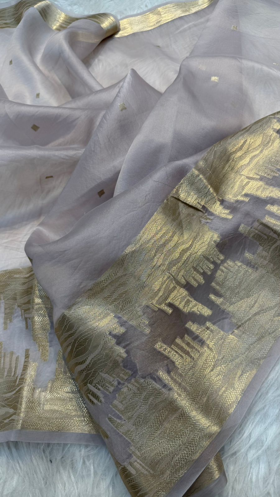 Pure Organza Silk Zari Buti Saree