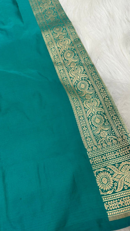 Handloom Pure Mashru Satin Silk Zari Buti Saree