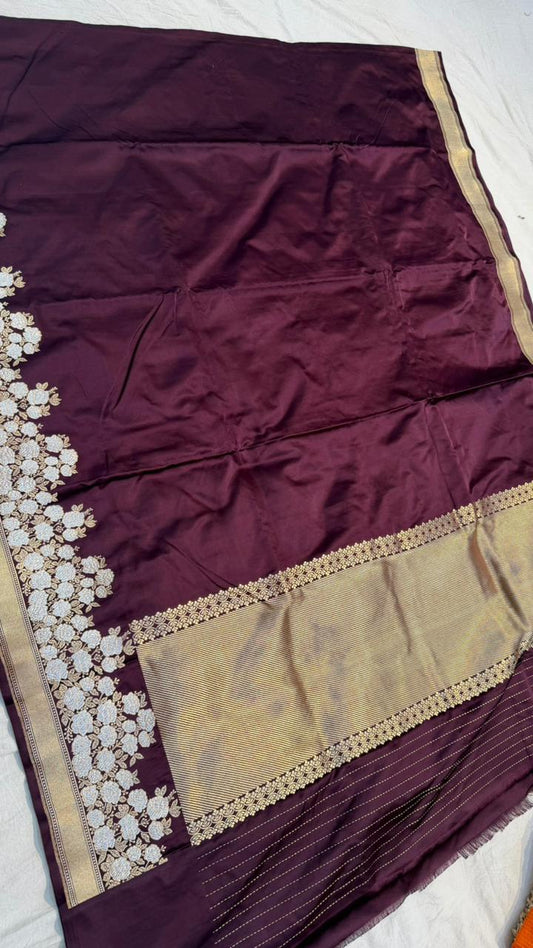 Handwoven Pure Mashru Silk Saree