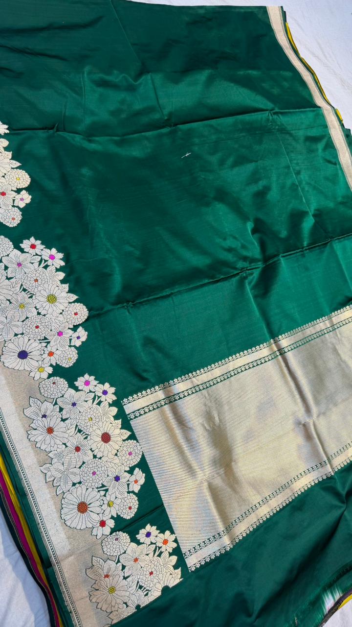 Handwoven Pure Mashru Silk Saree