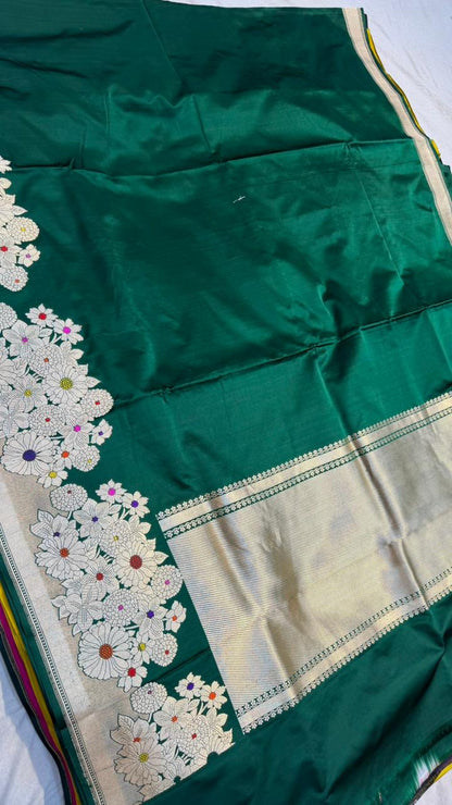 Handwoven Pure Mashru Silk Saree