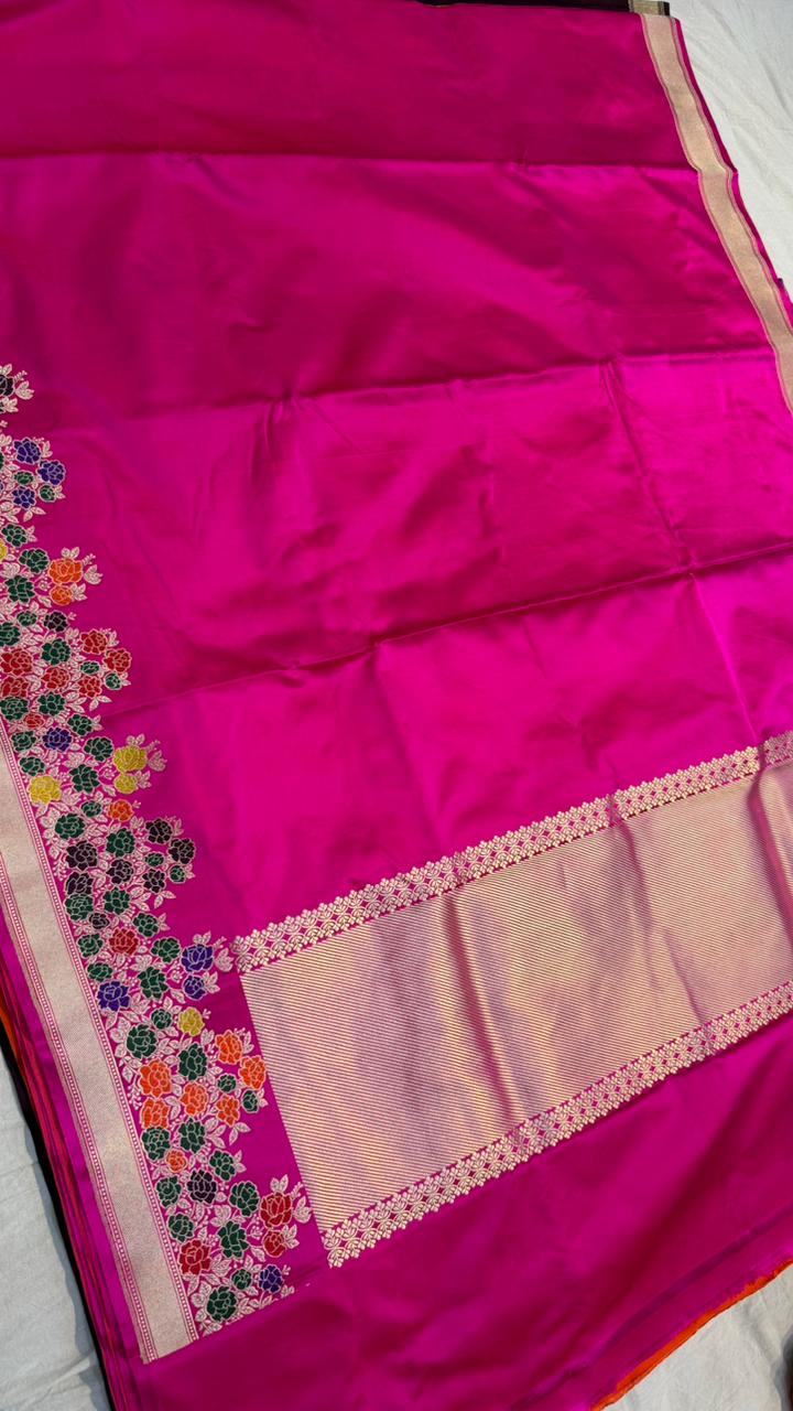 Handwoven Pure Mashru Silk Saree