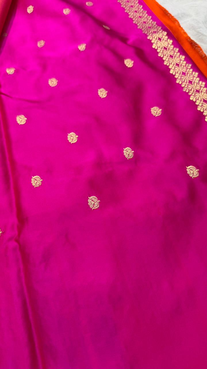 Handwoven Pure Mashru Silk Saree