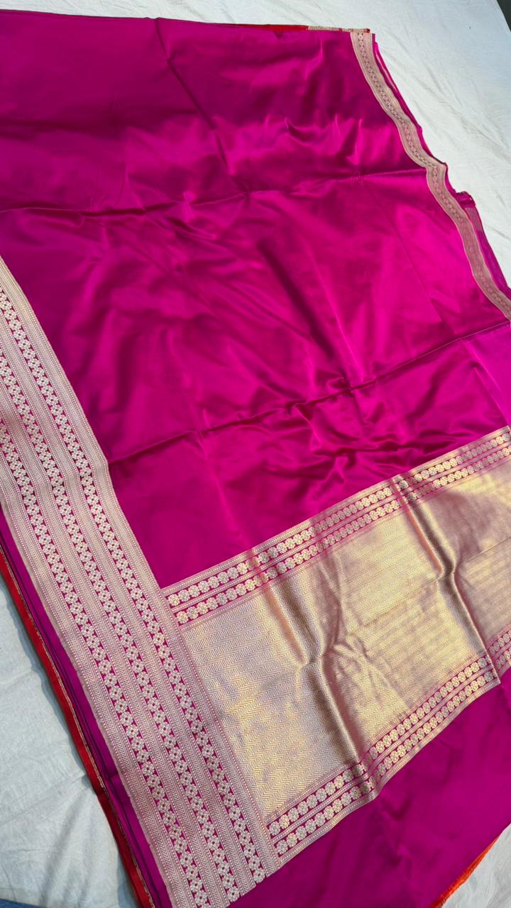 Handwoven Pure Mashru Silk Saree