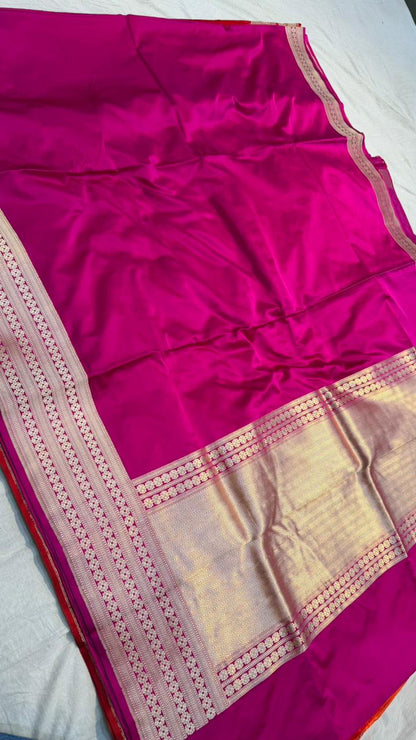 Handwoven Pure Mashru Silk Saree