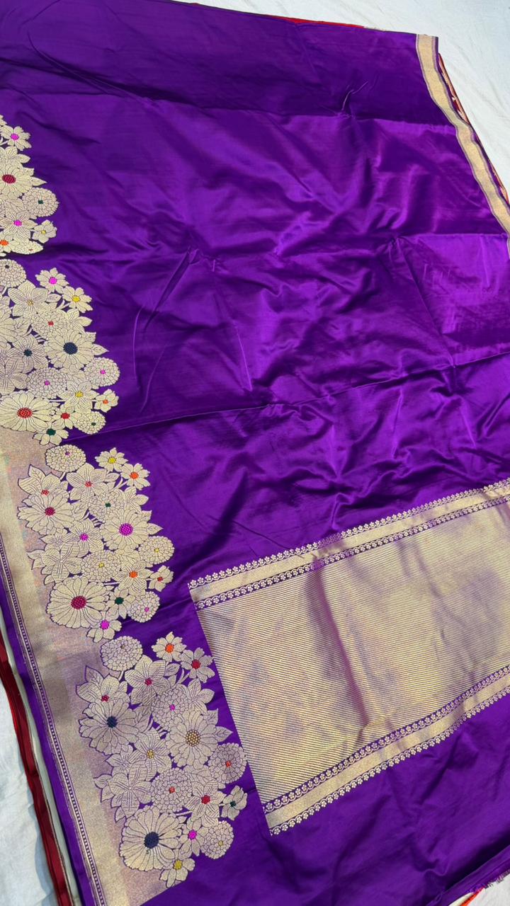 Handwoven Pure Mashru Silk Saree