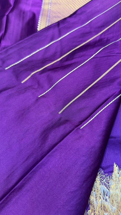 Handwoven Pure Mashru Silk Saree