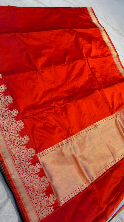 Handwoven Pure Mashru Silk Saree