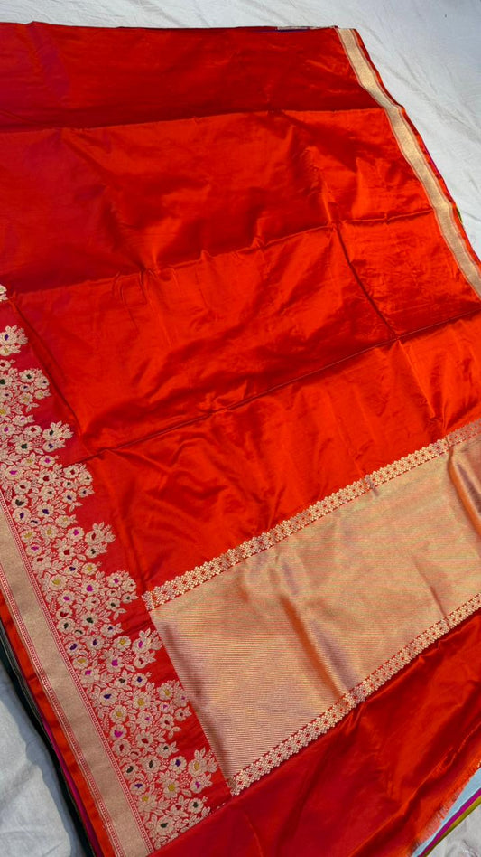 Handwoven Pure Mashru Silk Saree