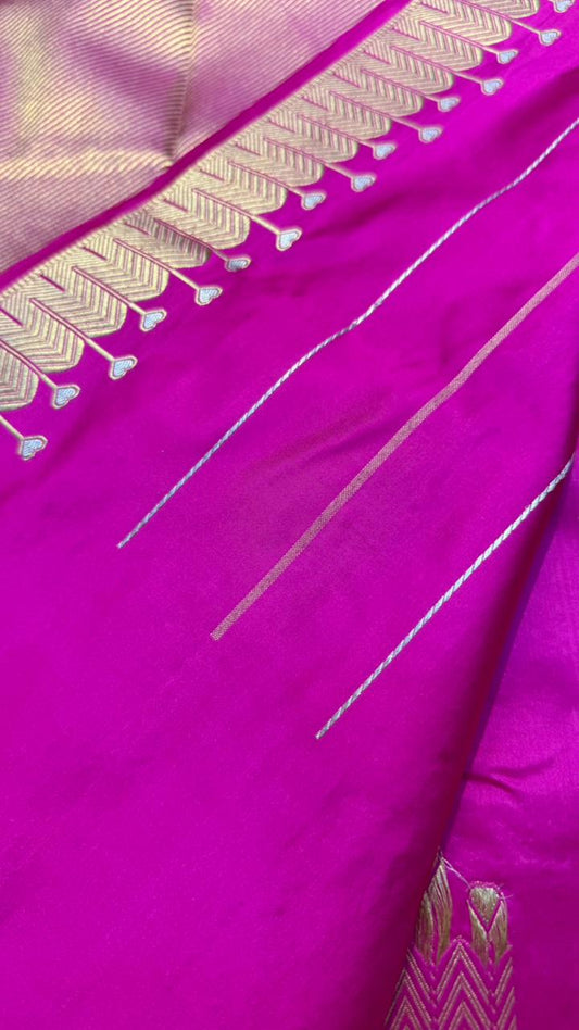 Handwoven Pure Mashru Silk Saree