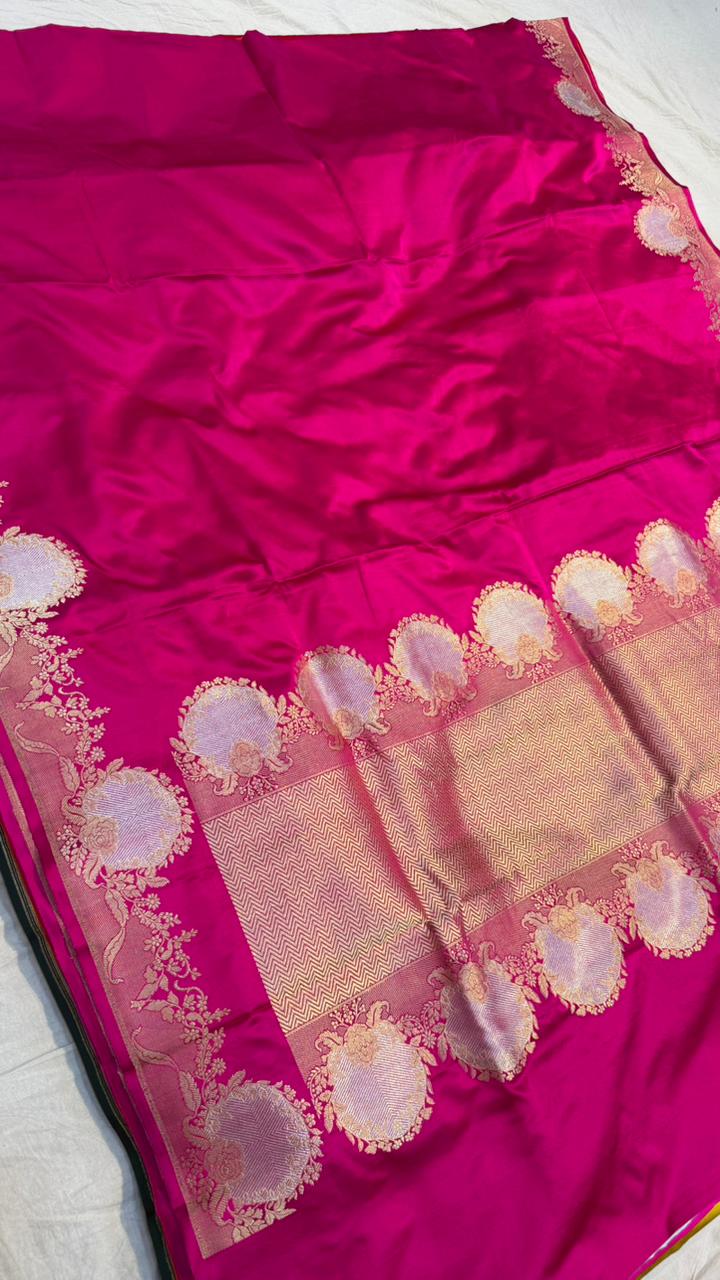 Handwoven Pure Mashru Silk Saree