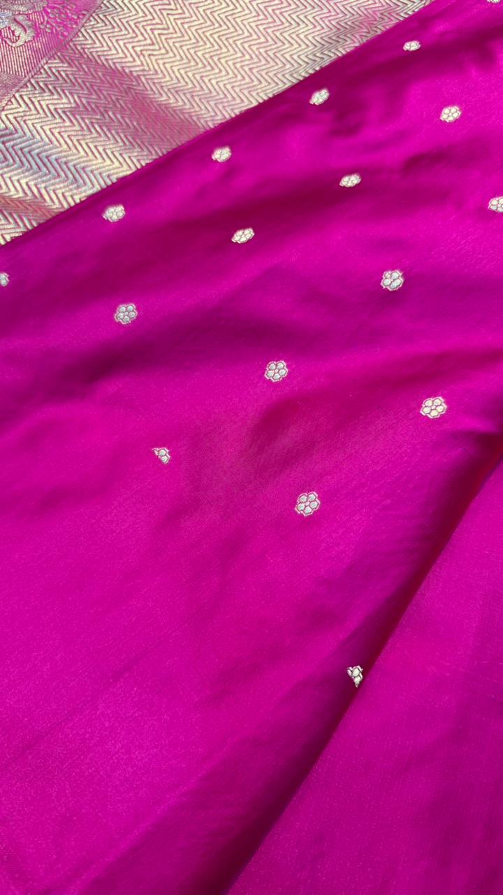 Handwoven Pure Mashru Silk Saree