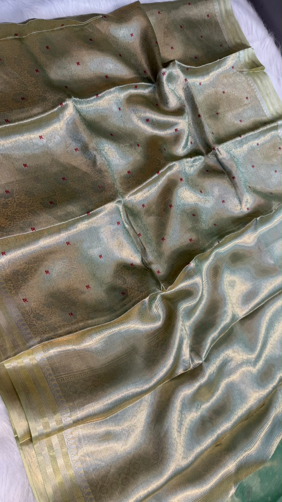 Pure Banarasi Tissue Silk Brocade Zari Mina Work Saree