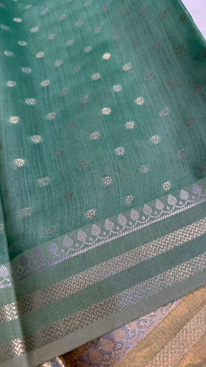 Pure Banarasi Tissue Silk Brocade Zari Mina Work Saree