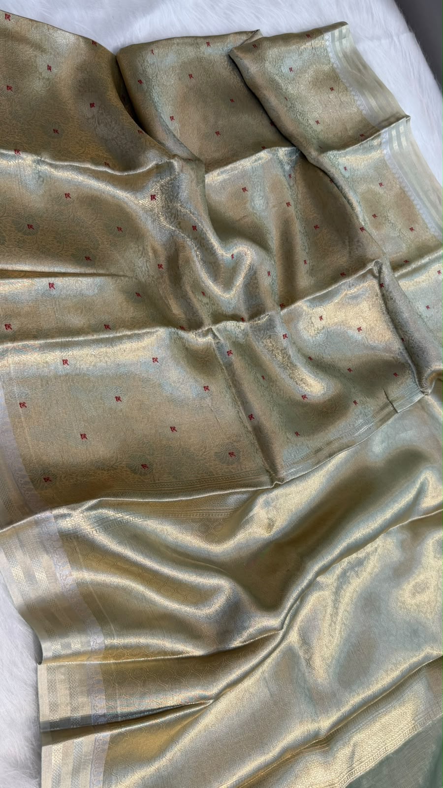 Pure Banarasi Tissue Silk Brocade Zari Mina Work Saree
