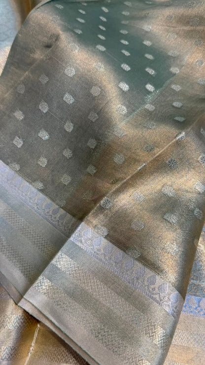 Pure Banarasi Tissue Silk Brocade Zari Mina Work Saree