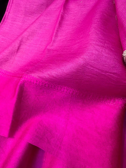 Handloom Banarasi Pure Tussar Silk Aada Design Katan Border Saree