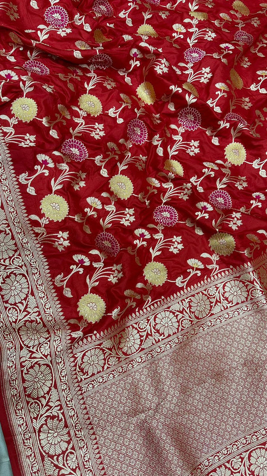 Handloom Pure Banarasi Katan Silk Dupatta