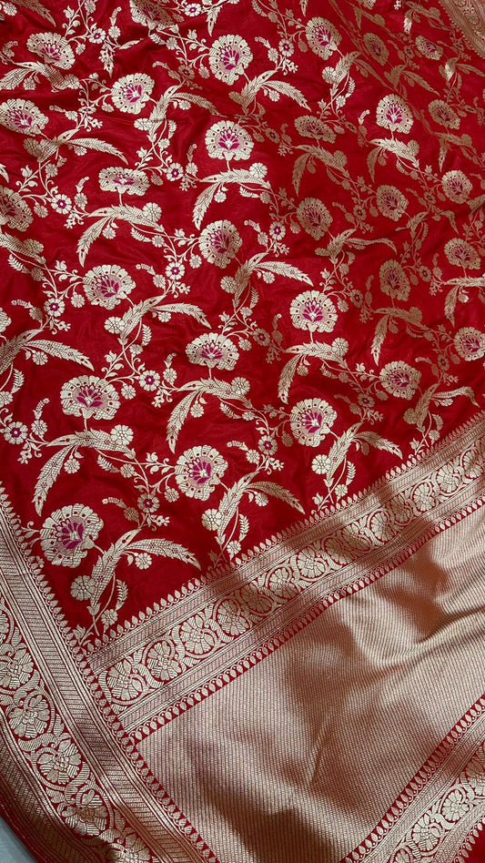 Handloom Pure Banarasi Katan Silk Dupatta